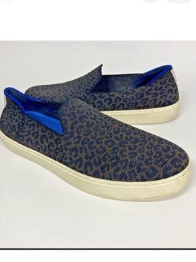 ROTHYS 9 Original Slip On Sneaker Espresso Spot Leopard Print Comfort Flats